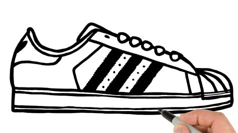 tekenen adidas en nike|how to draw Adidas sneakers.